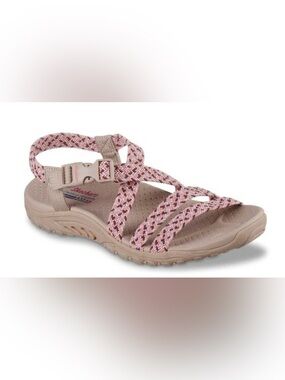 Skechers Women's Pink Braided Strap Outdoor Comfort Sandal Size 8.5
